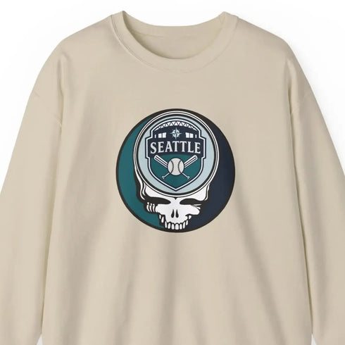 Grateful Dead - Seattle Mariners Grateful Dead Stealie Crewneck Sweatshirt - MLB - StealieShop